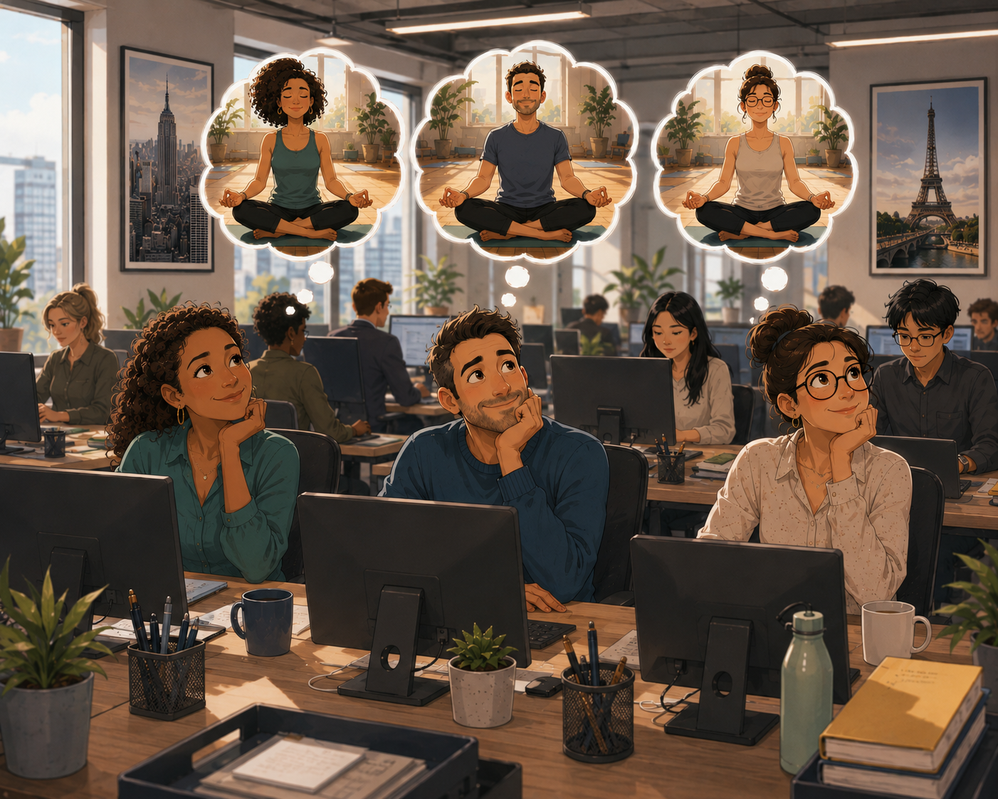 Et si vous faisiez une PAUSE YOGA au milieu de votre journée de travail ?