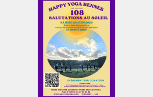 Animation gratuite "Les 108 salutations au soleil" le 20 juin au Parc des Gayeulles à Rennes