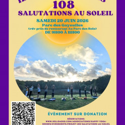 Animation gratuite "Les 108 salutations au soleil" le 20 juin au Parc des Gayeulles à Rennes